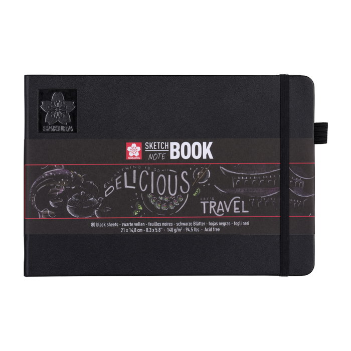 Sakura Bloc de dibujo de papel negro 140g 21 x 14.8 cm Sakura Bloc de dibujo de papel negro 140g 21 x 14.8 cm